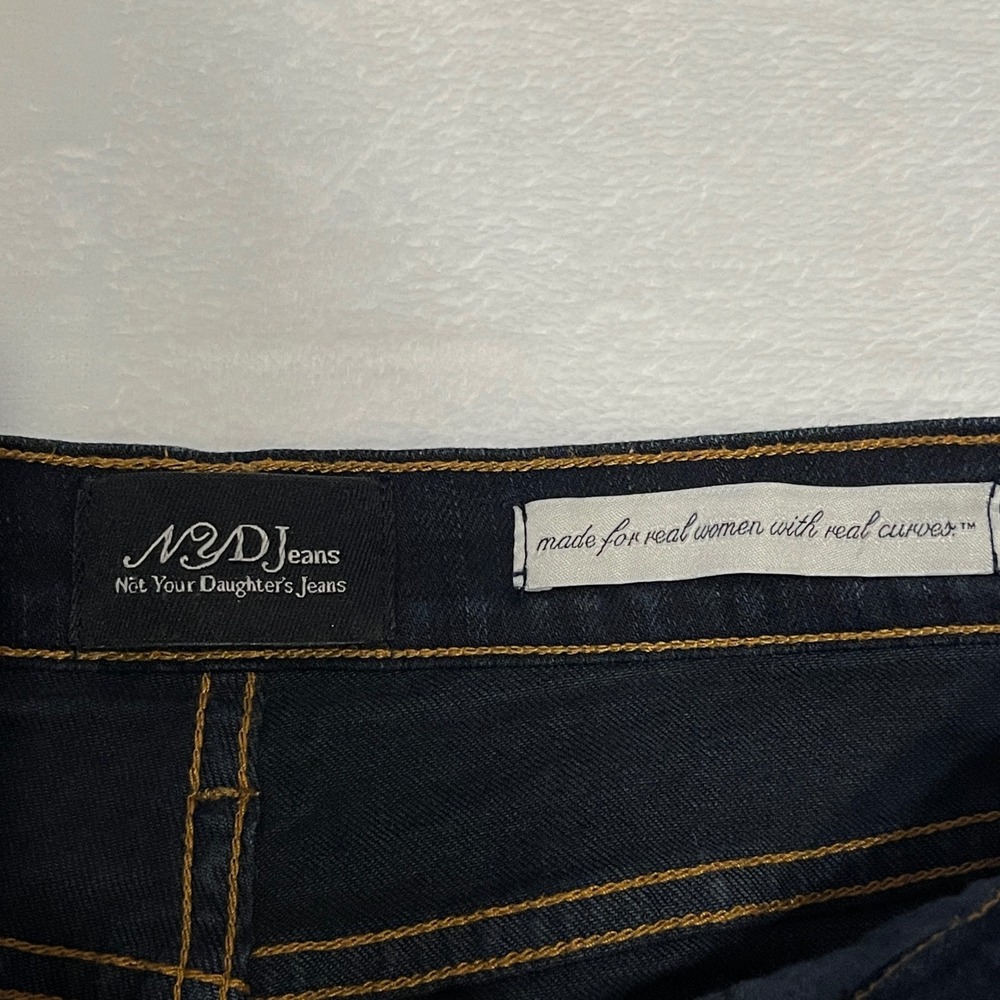 NYDJ Not Your Daughter's Jeans P7100D Dark Wash Bootcut Petite Size 8P Indigo US - Picture 7 of 13